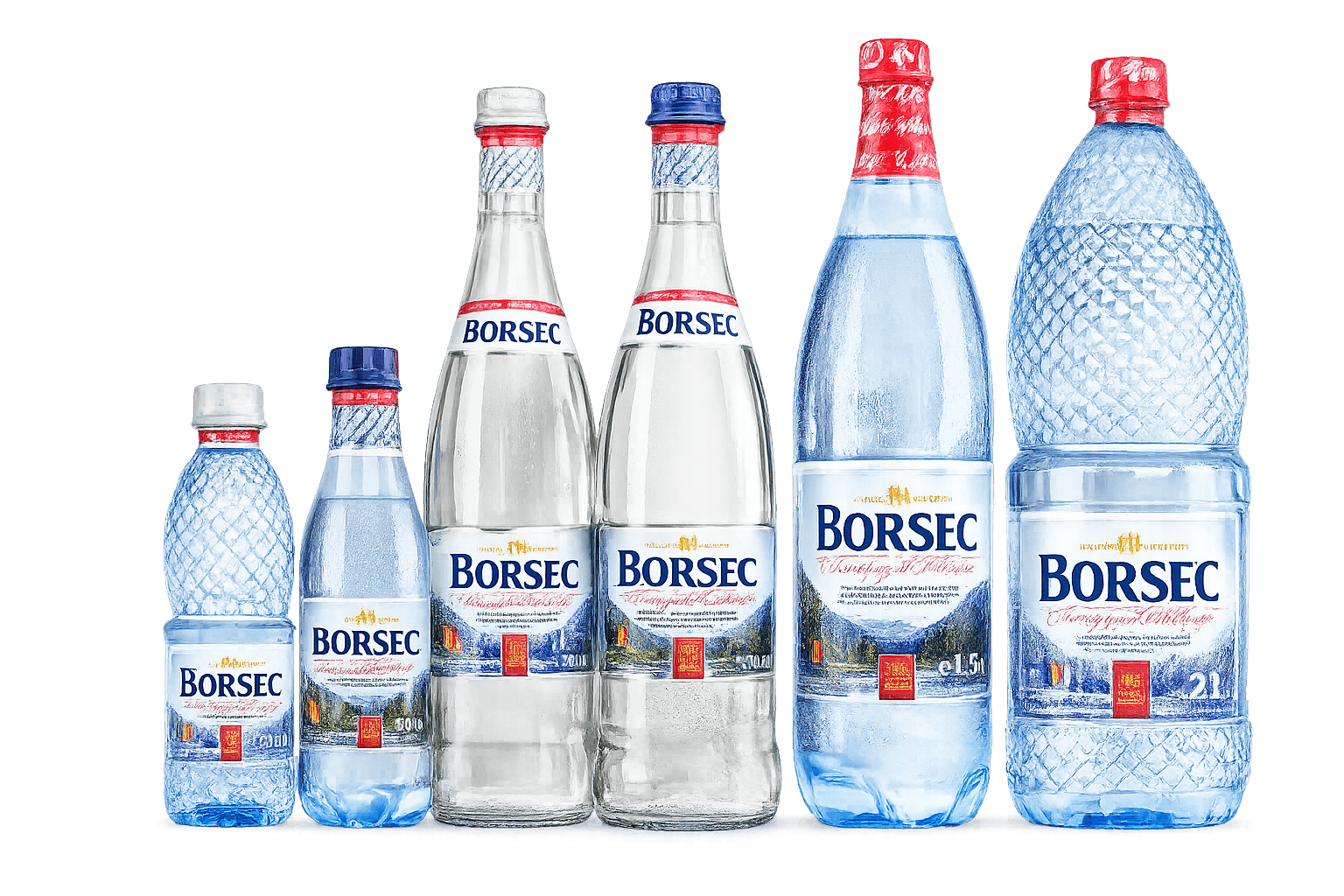 Borsec sparkling mineral water bottle